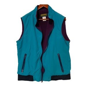Blue and purple vintage sierra trading windbreaker vest #retro